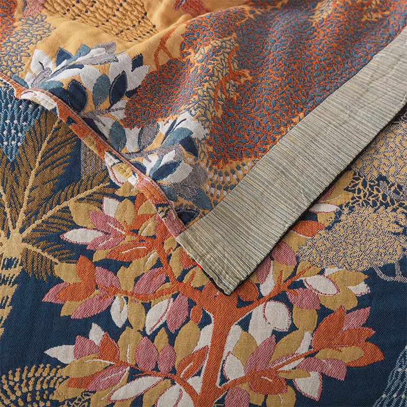 Cotton Five-layer Gauze Throw Blanket, Nap Blanket, Air Conditioning Blanket, Summer Cooling Quilt, Sofa Towel, Sofa Blanket, Car Blanket