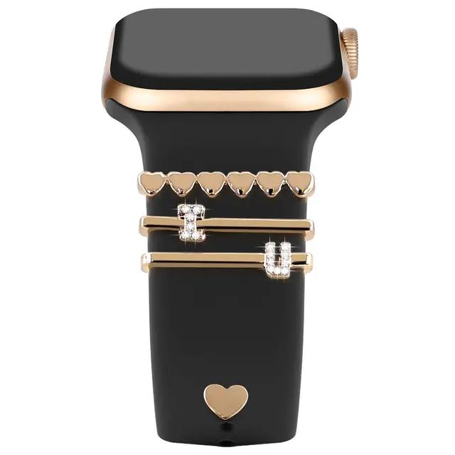 Decoration For Apple watch band 9 8 7 6 SE Ultra 2 Accessories Diamond Jewelry Decorative ring for Samsung watch strap 20mm/22mm