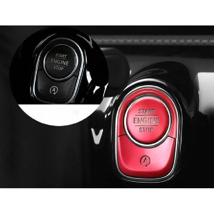 For Benz GLA Aluminum Cover Trim -22 Red Car Inner One-Click Startup Button