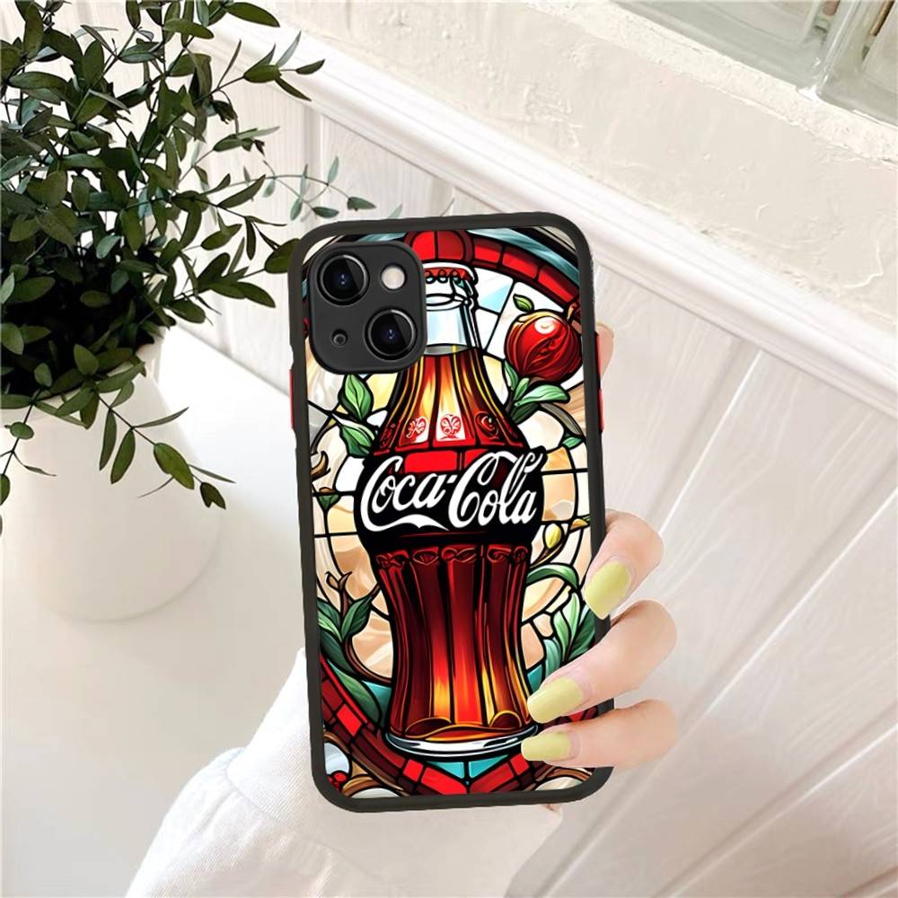 Coca-cola Vintage Matte Translucent Phone Case For Iphone 16 ProMax 15 14 13 12 11 X XS PRO Plus