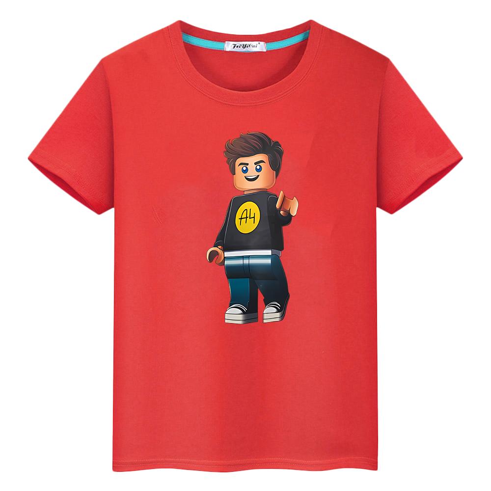 Vlad A4 Print T-Shirt für Kinder Jungen 10 Jahre Tops 100% Baumwolle T-Shirts Merch A4 Lamm Anime Kurz Pride T-Shirt Y2K One Piece Mädchen Kleidung