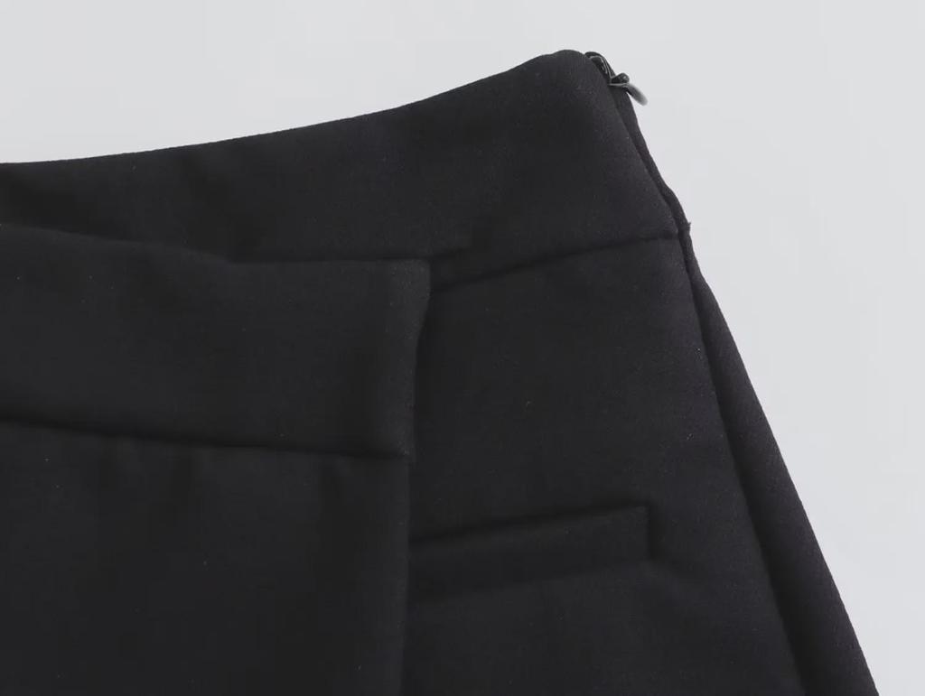 2023 Autumn European & American Women's Asymmetrical Three-Color Casual Skirt Pants