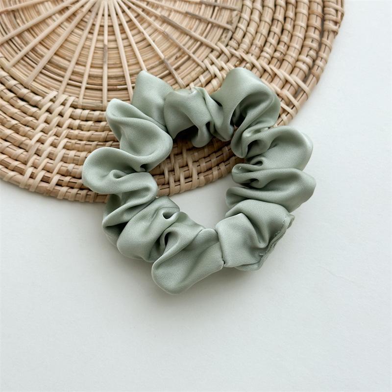 Matte Luster Muted Color Scrunchies Minimalist Gray Blue Elastic Bands Soft Touch Hair Ties For Daily Casual Wear