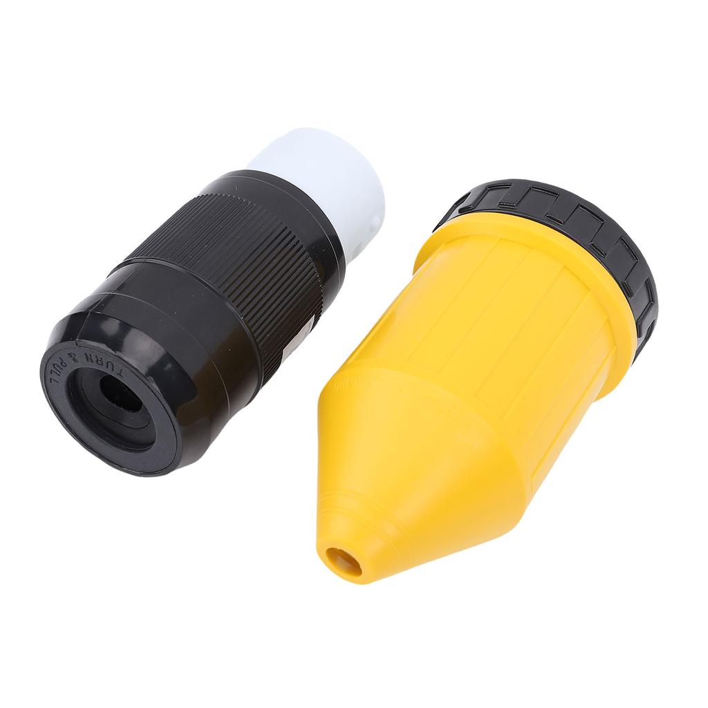 RV Power Inlet Plug Set Secure Locking 50 AMP RV Electrical Power Inlet Plug Set for Trailer Boat