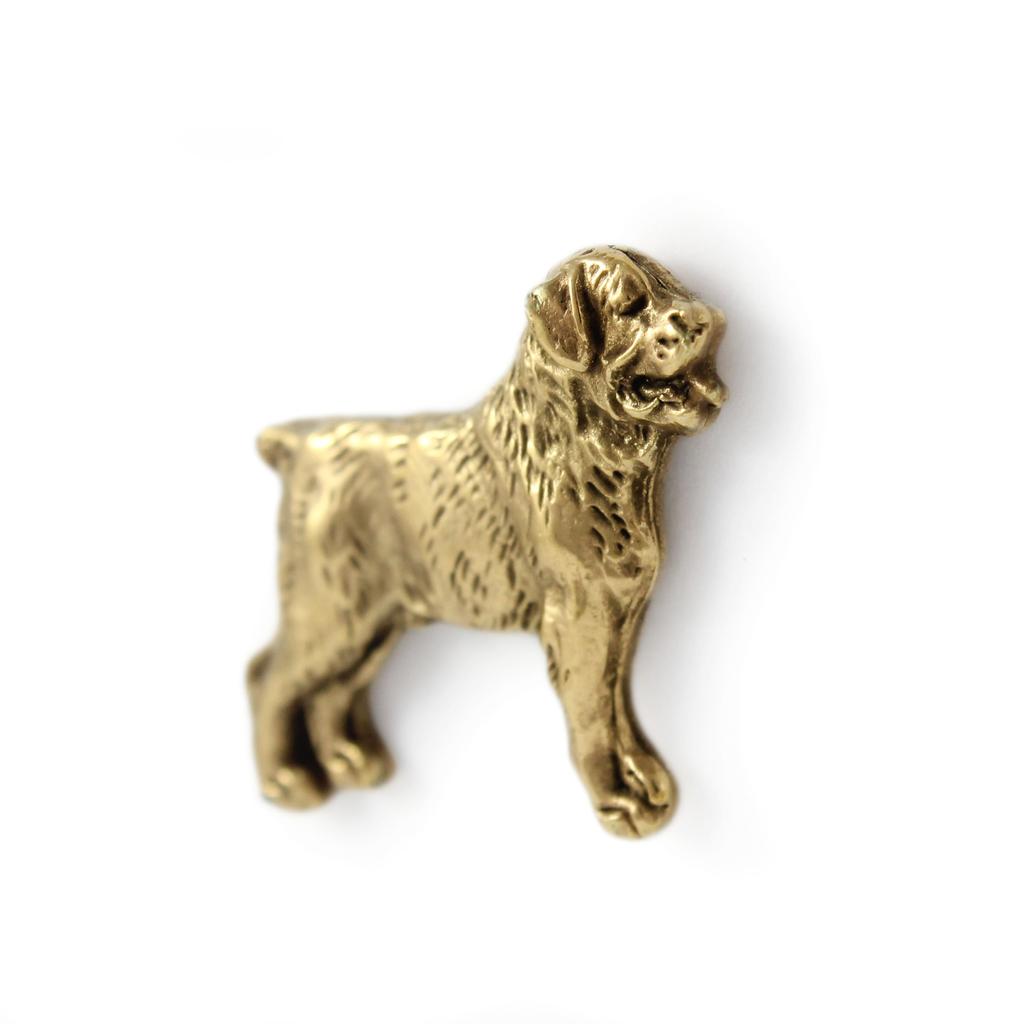Rottweiler, Rott, Rottie - Broche de Cão em Caixa Decorativa, Pinos Dourados Elegantes, Broche de Lapela da Marca Art-Dog