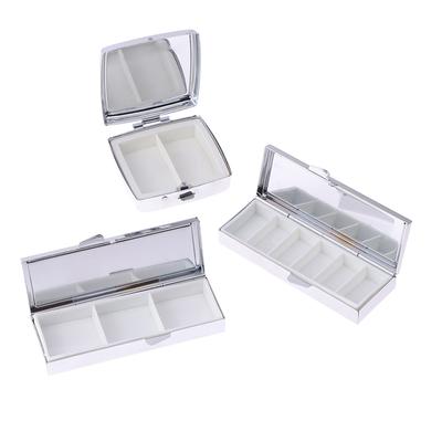1 Stück Metall Pillendosen Medizin Organizer Container Medizin Fall Pille Candy Box Runde rechteckige Tablet Pillendose Container