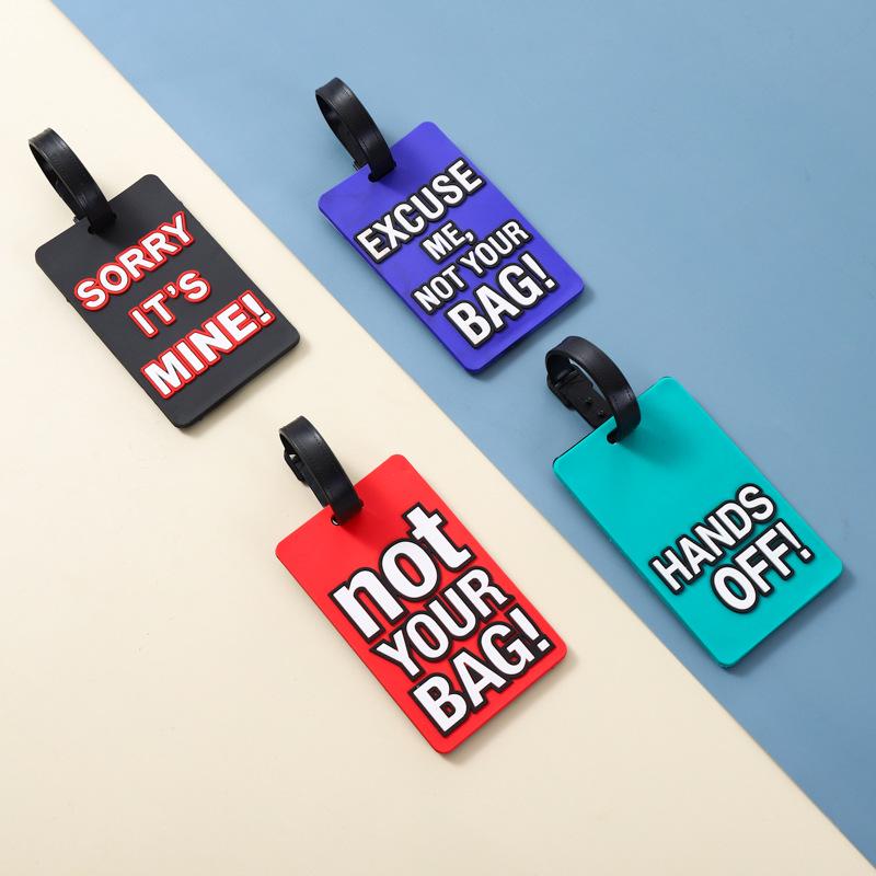 Soft PVC Rubber Luggage Tag with Boarding Strap and ID/Card Holder