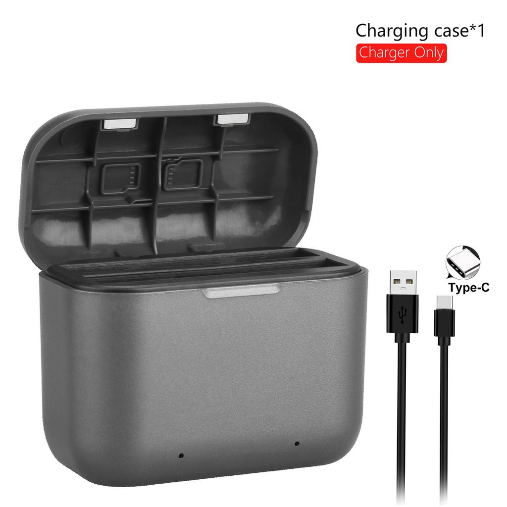 2 Card Slot Type-C Battery Charging Box for Insta 360 X3 Battery for Insta360 One X3 Portable Charge Accessories