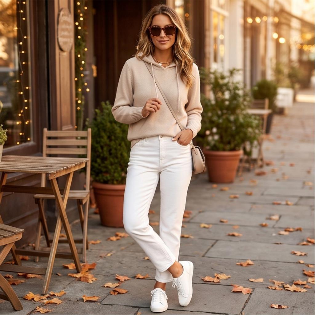 Maglione da Donna con Cappuccio Colorato a Maniche Lunghe Pullover Casual per l'Uso Quotidiano