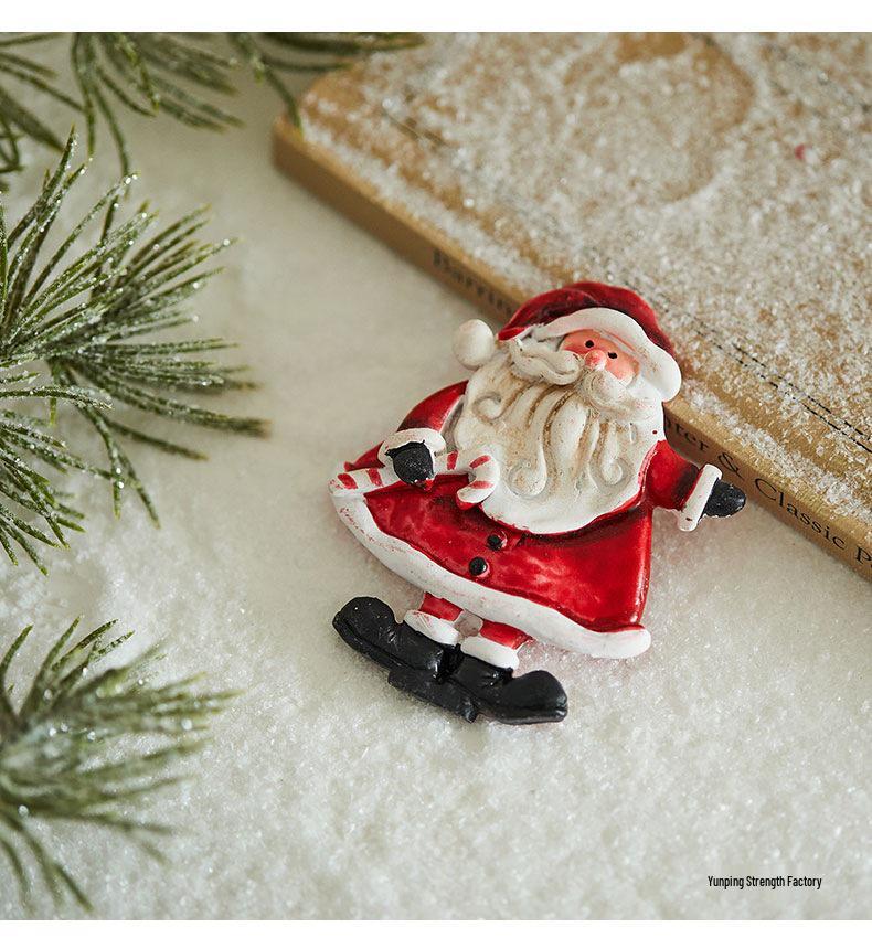 Retro Gingerbread Man Christmas Tree Ornaments: Cute Resin Refrigerator Magnets