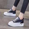 Fashionable and Trendy Women's Shoes 2024 Summer New Versatile Breathable and Non Slip Sloping Heel with Elevated Low Top Shoes