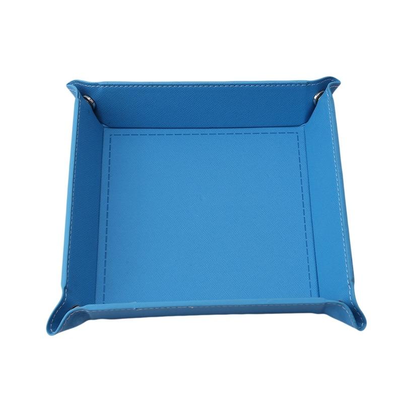 Game Dice Tray Solid Color Dice Box Games Dice Storage Portable Folding Dice Storage Rolling Tray For Use