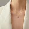 Gold Plated Box Chain Freshwater Pearl Pendant Necklace – Dainty Minimalist Jewelry, Elegance Gift for Women