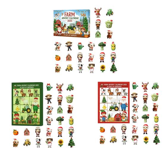 Vánoční adventní kalendář Design s farmou 24denní odpočítávání Dekorace Dětské překvapení Adventní kalendář Sváteční dekorace