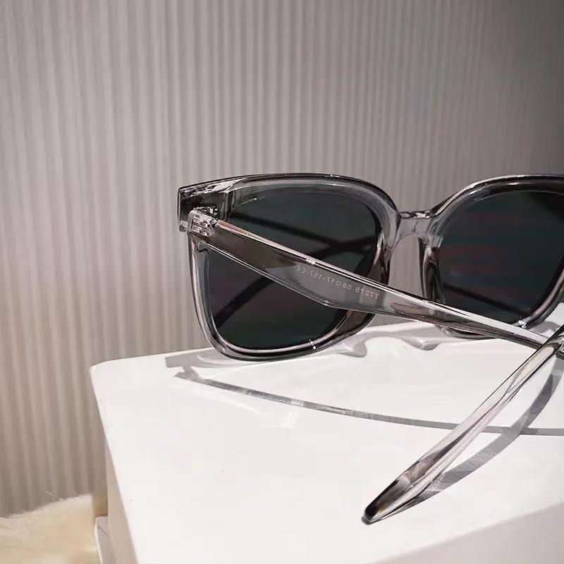 Vintage Style Square Sunglasses Woman Big Frame Black Glasses Uv Protection Eyewear For Men Driving Hiking Sunglass Uv4000