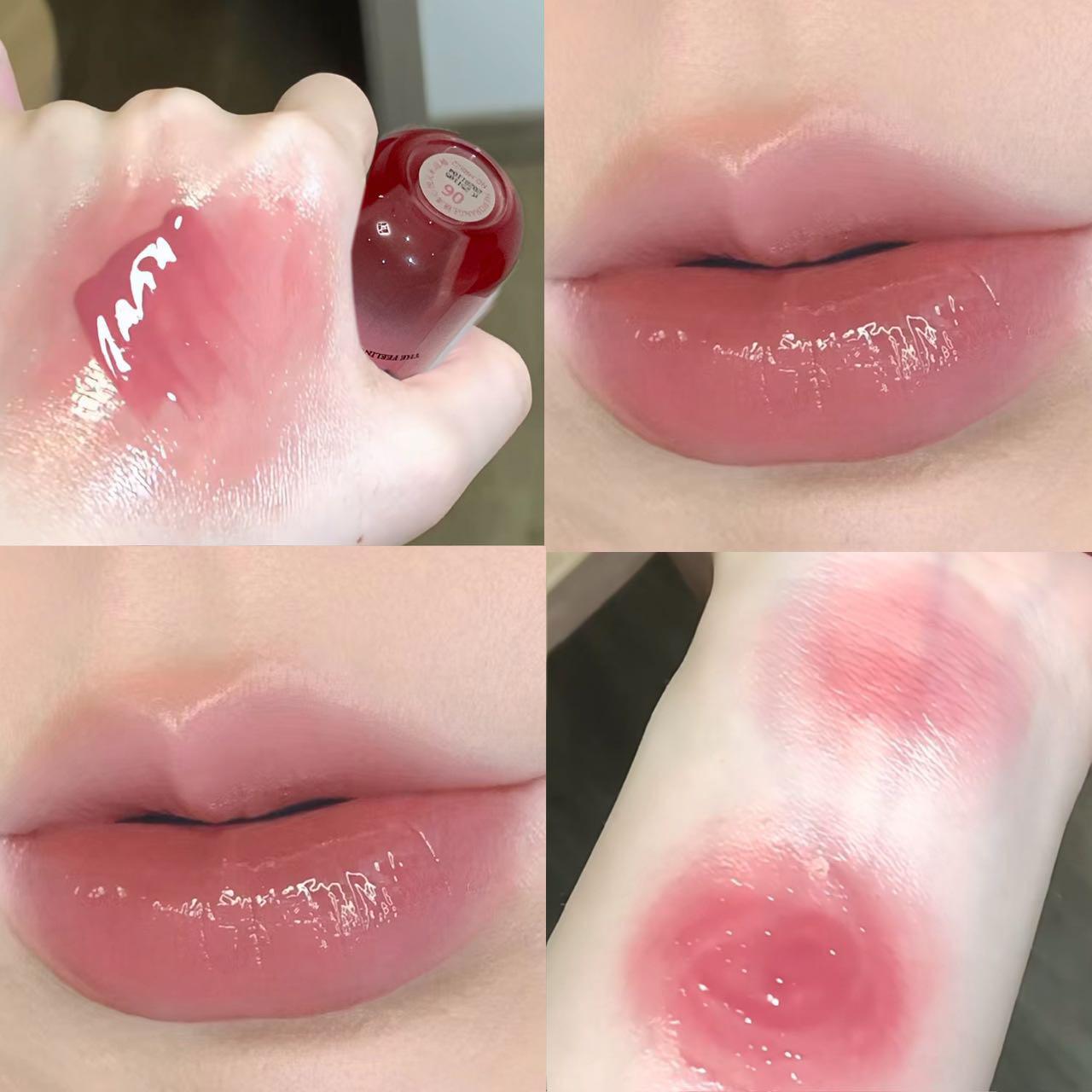 

HERORANGE Зеркальный Блеск для Губ Цветок Сердца Освежающего Цвета - Увлажняющий, Нелипкий, Стойкий для Более Молодого Вида Губ 2g