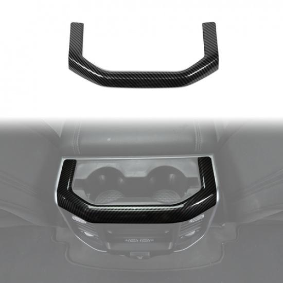 For Dodge Ram 1500 2018- Carbon Fiber Rear Water Cup Holder Panel Trim Cover