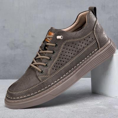 Nouvelle Chaussure de Skate Confortable pour Homme 2024 Cuir Véritable Chaussures Décontractées Mode Homme Classique Découpé Baskets Homme Luxe Chaussure Homme