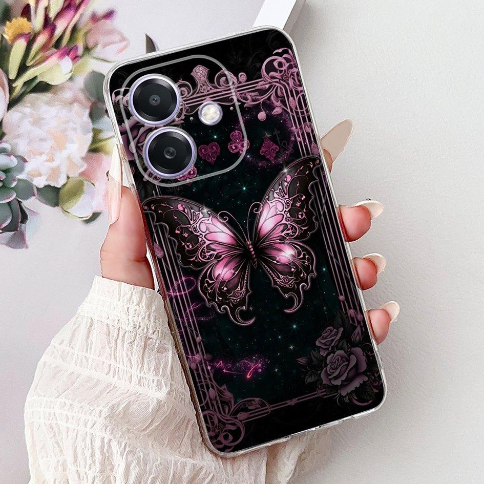 For Oppo A3x Case OPPO A3 Phone Cases CPH2681 CPH2641 CPH2669 A40 A40M Fundas Popular Butterfly Cover Soft Clear Silicone Bumper