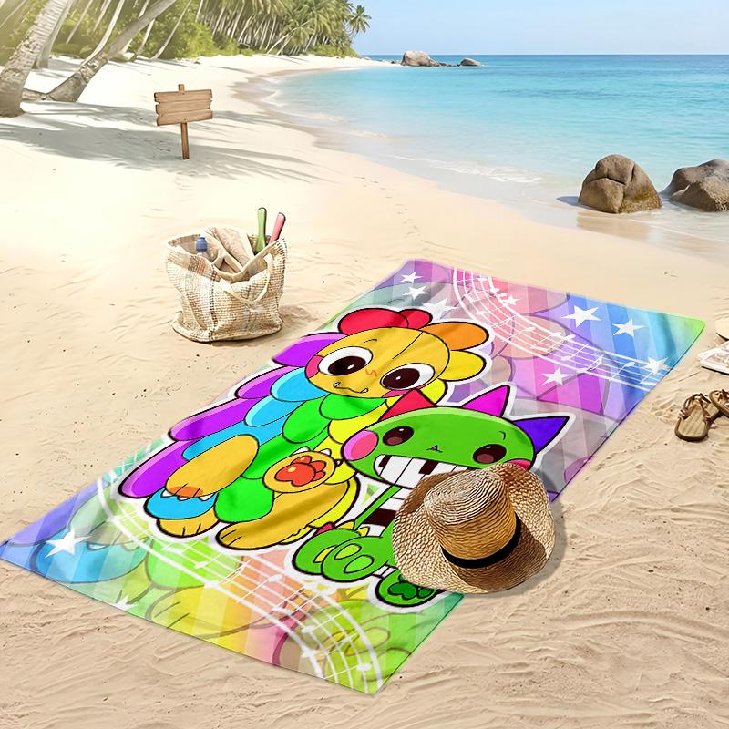 Pianosaurus Printed Quick Dry Beach Towel Super Absorbent Soft Lightweight Bath Towel for Pool Summer Travel