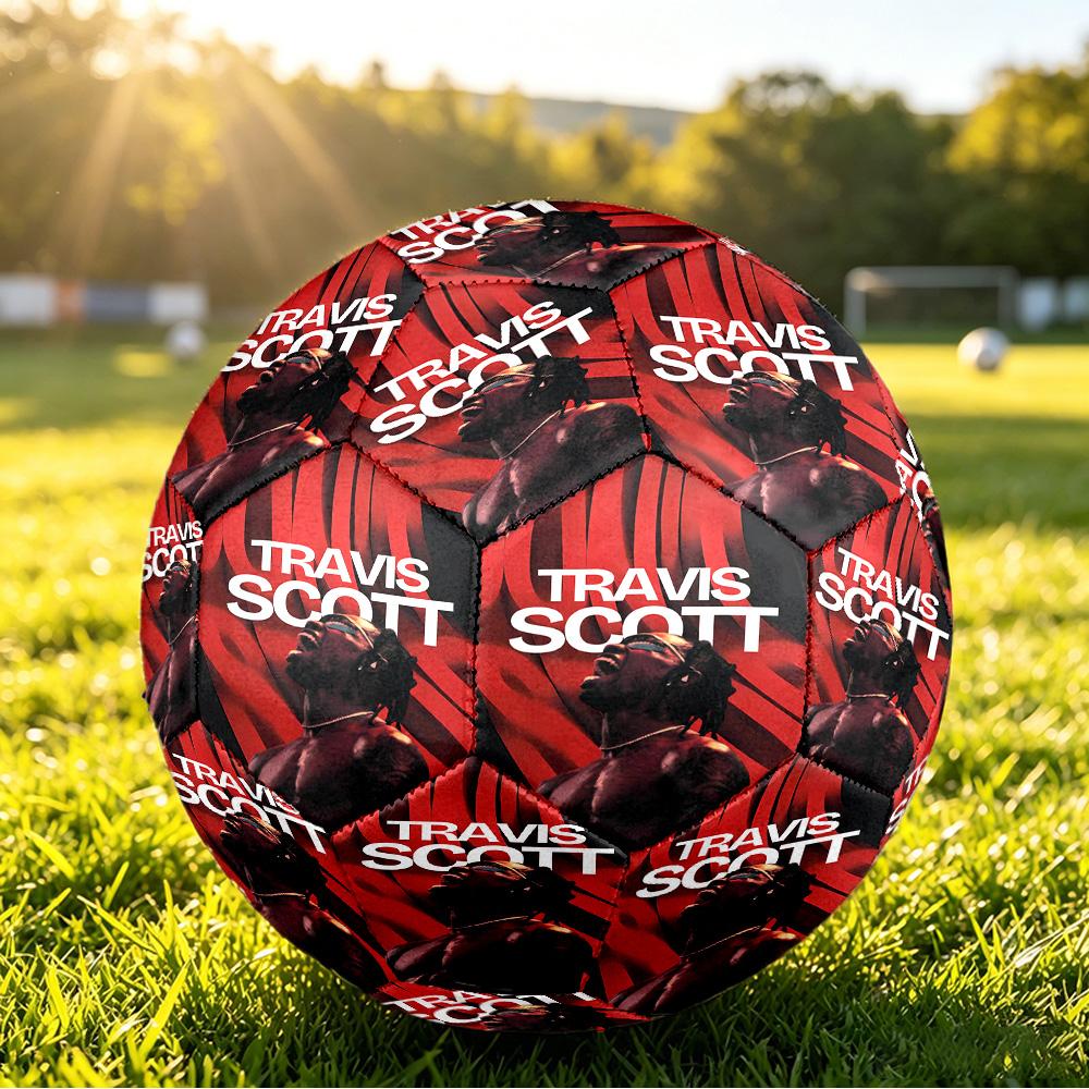 Travis Scott Size 5 Soccer Ball, Durable Standard Football For Training Match Outdoor Sports