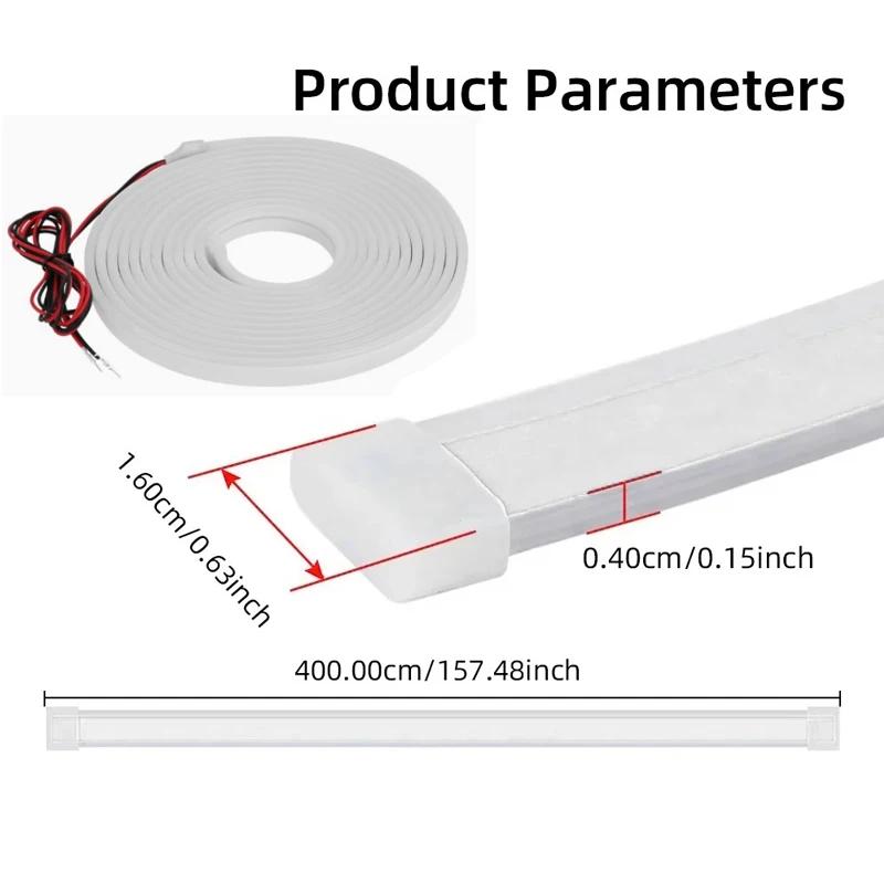 12V 4 Meters Car Trunk RGB Led Ambient Light Strip Flexible Decoration Lamp App Control Neon Atmosphere Lamp Waterproof