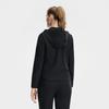 Fila Fitness Classic Simple Sports Training Comfortable Versatile Slim Knit Hooded Jacket Women jackets Deep-Black A11W621503FBK