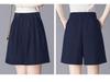 Ice Silk Women's Plus Size Summer Capris: Loose Straight, High Waist, Casual Wide Leg Shorts