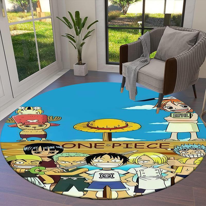 One Piece Round Area Rug Carpet Rug For Living Room Bedroom Sofa Playroom Decor Nonslip Floor Mat