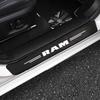 4Pcs Carbon Fiber Car Door Sill Protective Strip Stickers for Dodge RAM 1500 2500 3500 2014 2015 2016 2017 2018 2019 2020 2021