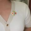 Vintage Antique-Style Gemstone Brooch for Men and Women - Party Dress Accessory