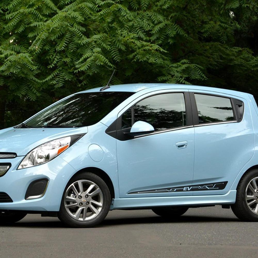 2PCS Car Door Side Stickers For Chevrolet Spark EV Tuning Auto Accessories Vinyl Film Decals Automobile Sports Styling Graphics
