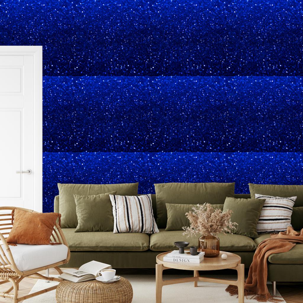 Navy Blue and Glitter Wallpaper for Living Room and Bedroom 50x1000