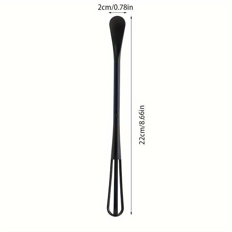 Plastic Ouble-ended Tiny Spoon Spatula Handle Manual Egg Blender Reusable Mini Whisk Spoon Hand Egg Mixer Kitchen Gadget