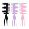 1pcs Men'S Retro Back Texture Comb, Pp Plastic Large Tooth Wide Tooth Oil Head Styling Special Hair Comb