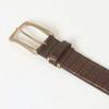 Daks Brown Crocodile Tail Premium Leather Bronze Buckle Belt Dbbe6e395w3