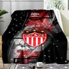 1PC Football Crest Heartbeat Printed Soft Flannel Blanket Throw for Adult Bedroom Living Room Sofa Camping Travel Fan gifts Christmas Gifts