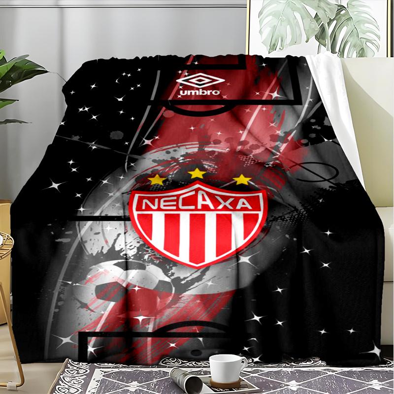 1PC Football Crest Heartbeat Printed Soft Flannel Blanket Throw for Adult Bedroom Living Room Sofa Camping Travel Fan gifts Christmas Gifts