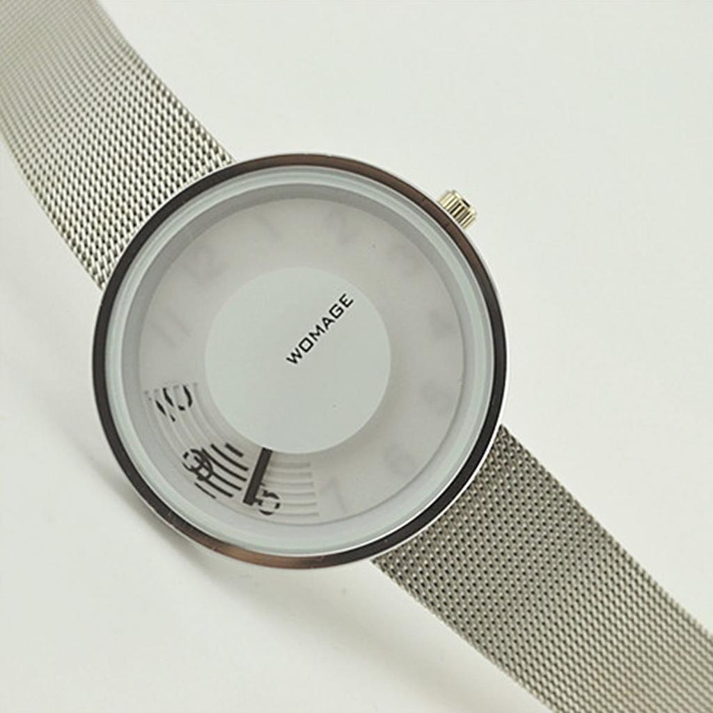ZooooM Analog Wristwatch Unique Design Dial Casual Fashion Accessory For Men Women (white) ZM-2TOWDOKE-WH