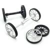 Folding Bike 100mm Easywheel Extension Rod for Brompton Birdy Rear Rack Easy Wheel Telescopic Bar Aluminum Alloy CNC