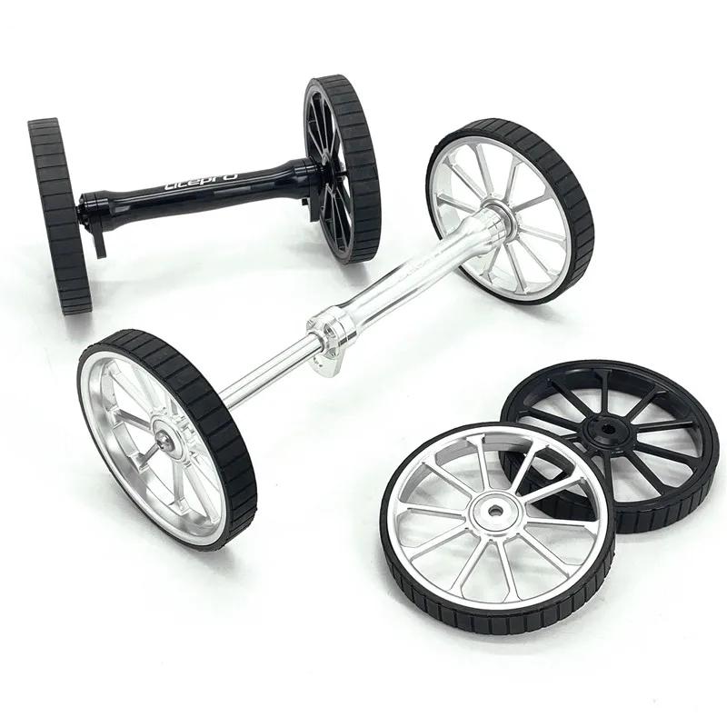 Folding Bike 100mm Easywheel Extension Rod for Brompton Birdy Rear Rack Easy Wheel Telescopic Bar Aluminum Alloy CNC