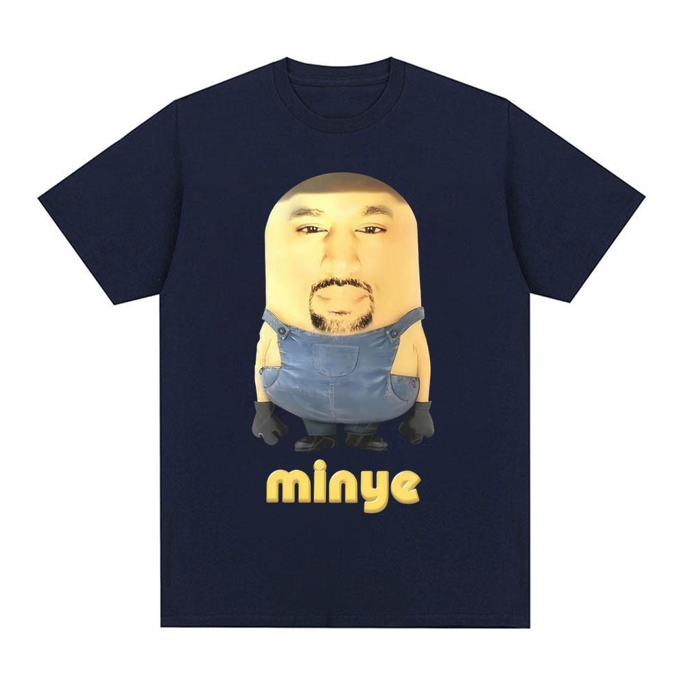 Minye Minion Face Print Tshirt Funny Meme Style Casual Wear Streetwear Unisexs Tshirt