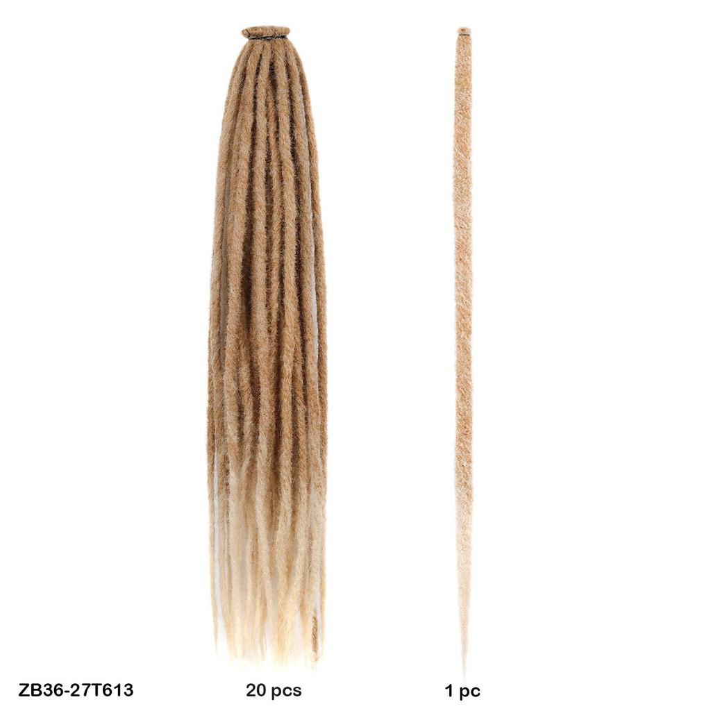 20 ks/lot Afro copánková prodlužovací vlasy 36 palců Předem natažené copánkové vlasy na vlasové copánky Syntetické Box Braid Háčkované vlasy Pro ženy Dámy