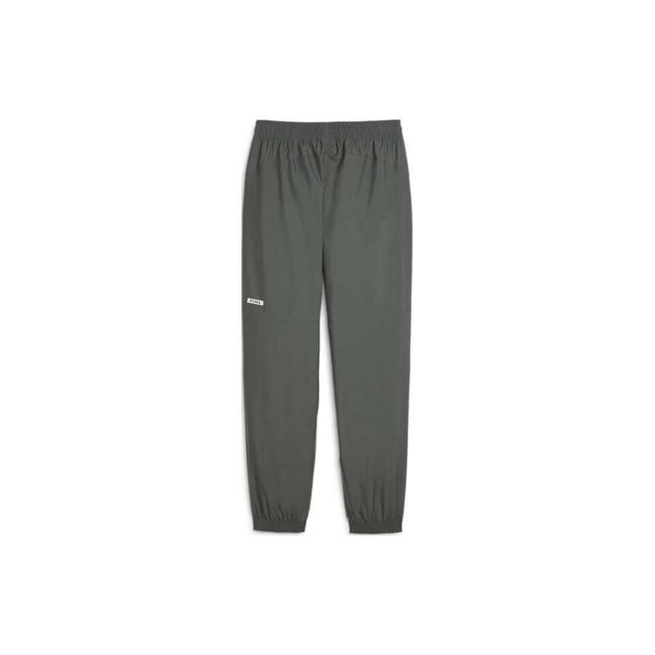 PUMA Solid Color Elastic Waist Tapered Knit Sports Pants Unisex bottoms Mineral-Gray 682188-80