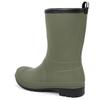 Akiriko Moz Women's Mid-Length Rain Boots with TPE Material, Non-Slip Sole, and Urethane Liner, Khaki, Size M
