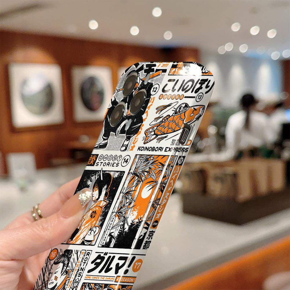 All-inclusive Film Handyhülle Cartoon Mode Design Hartschale Vollabdeckung Kameraschutzhülle für OPPO A60 A96 Reno12 Realme C53 C75