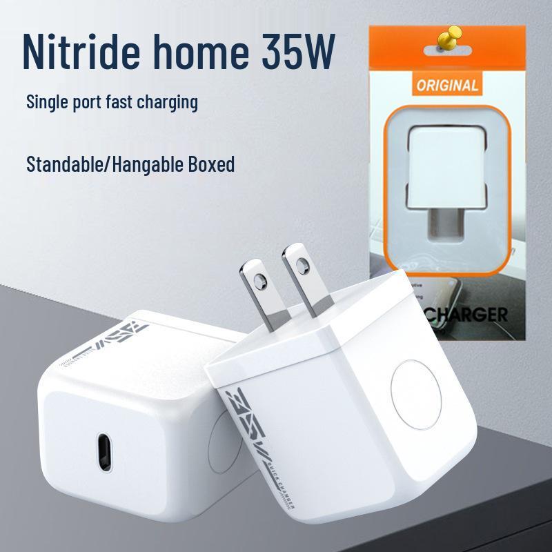 33W GaN Dual-Port Fast Charger, PD3C Certified, Compatible with iPhone