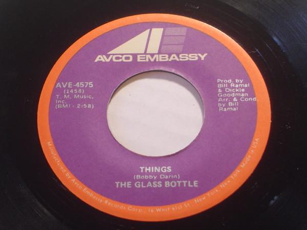 

7inch Record GLASS BOTTLE Things I Aint Got Time Anymore AVE4575 AVCO Embassy 1971 US Rock Used