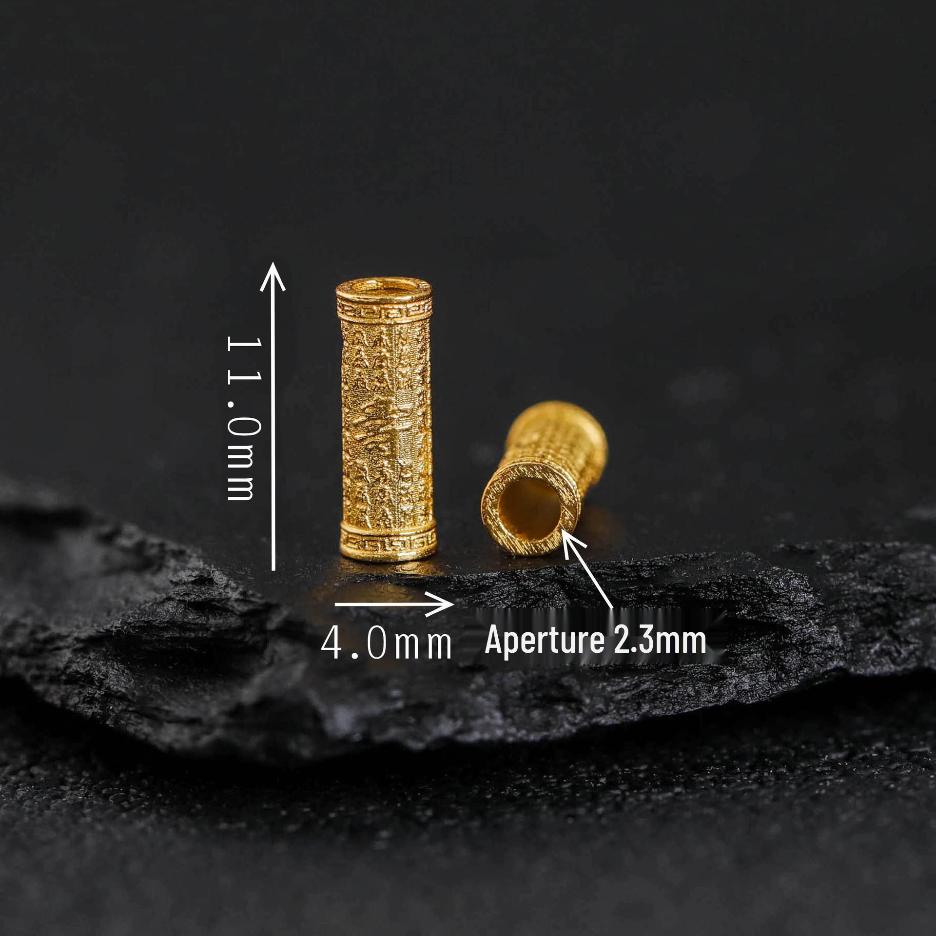 Серебро S925 Позолоченный Бусина-Бочонок Долголетия - Для DIY Украшений, Модный Аксессуар в Китайском Стиле