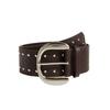 Punkinspired Faux Leather Belt With Rivets And Silver Buckle For Outfits Casual